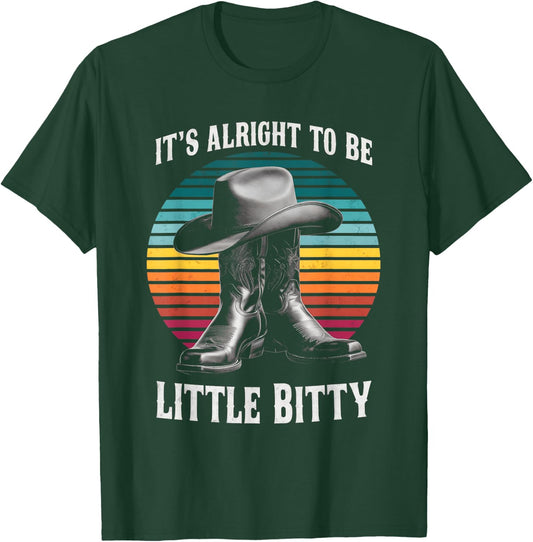 It's Alright To Be Little Bitty Retro Country Music Toddler T-Shirt - T-Shirt | Forest