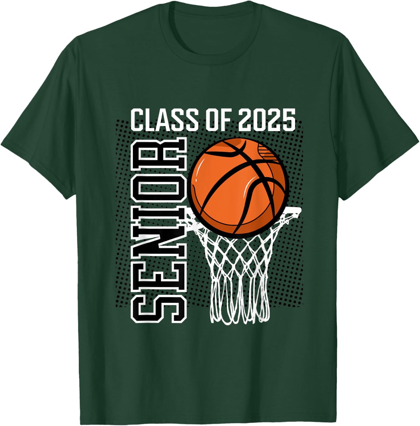 Senior 2025 basketball class of 25 seniors team player T-Shirt - T-Shirt | Forest