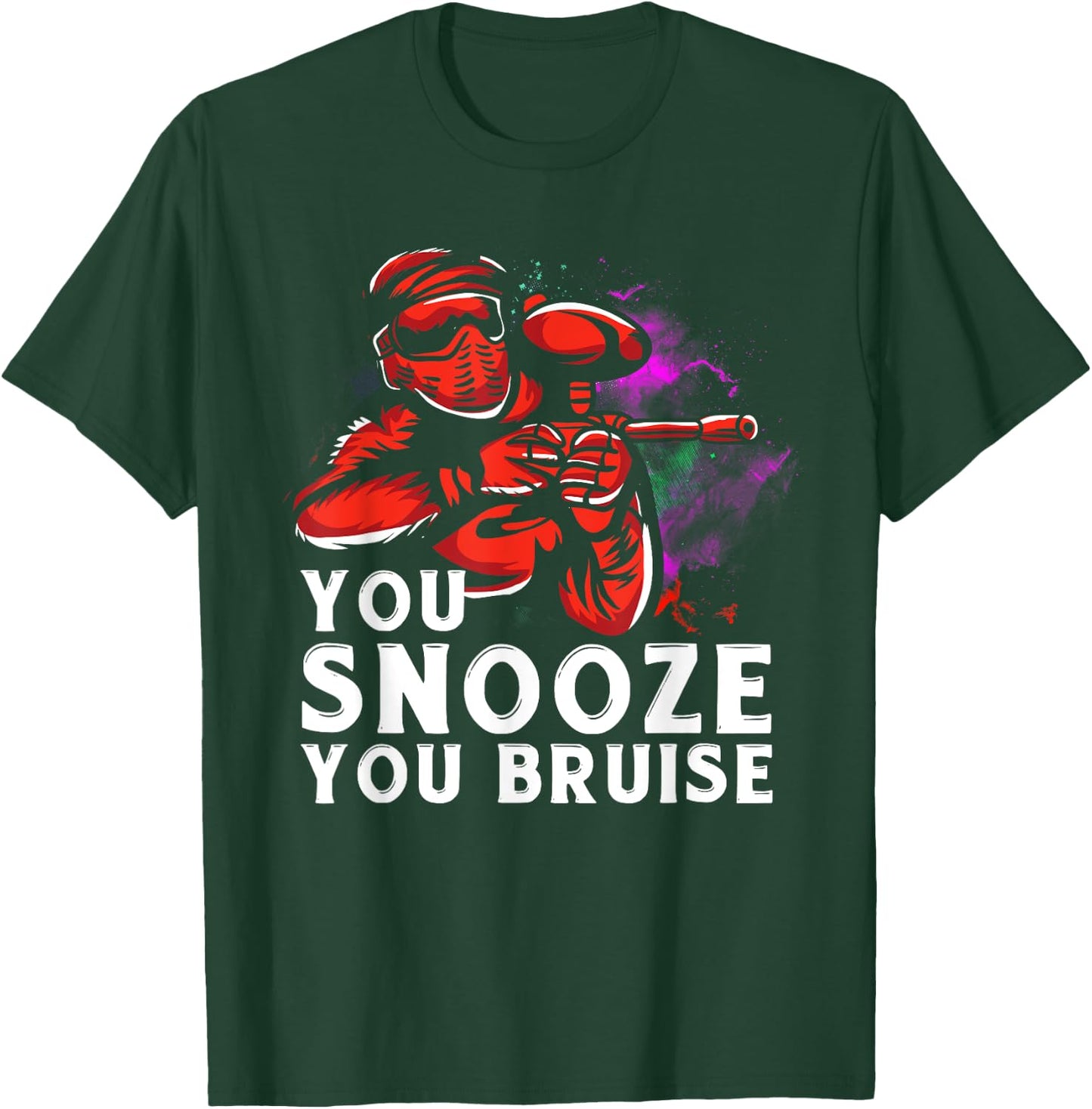 Funny Paintball Design Boys Kids Paintball Player T-Shirt - T-Shirt | Forest