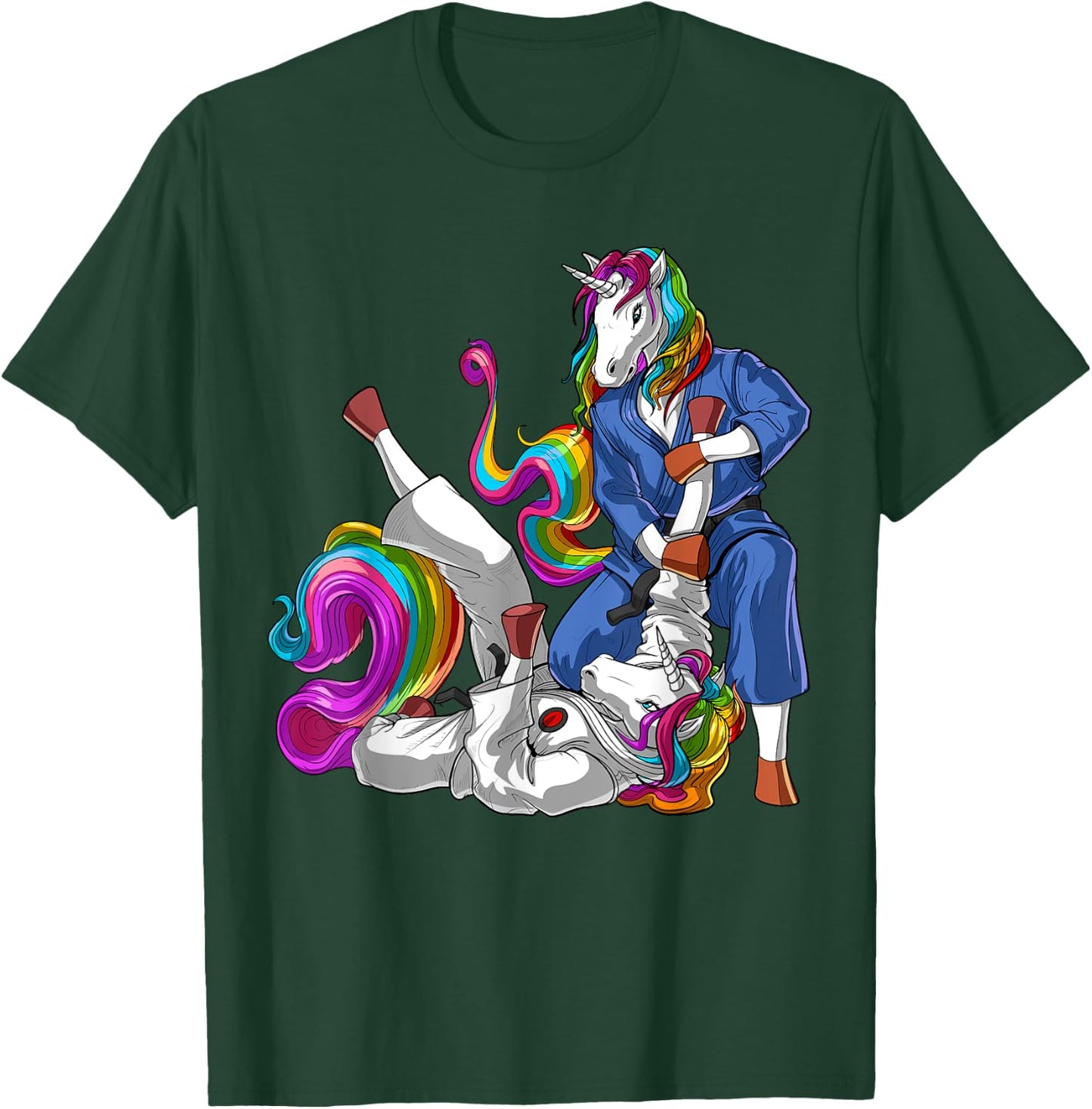 Unicorn Brazilian Jiu-Jitsu Judo BJJ Martial Arts Wrestling T-Shirt - T-Shirt | Forest