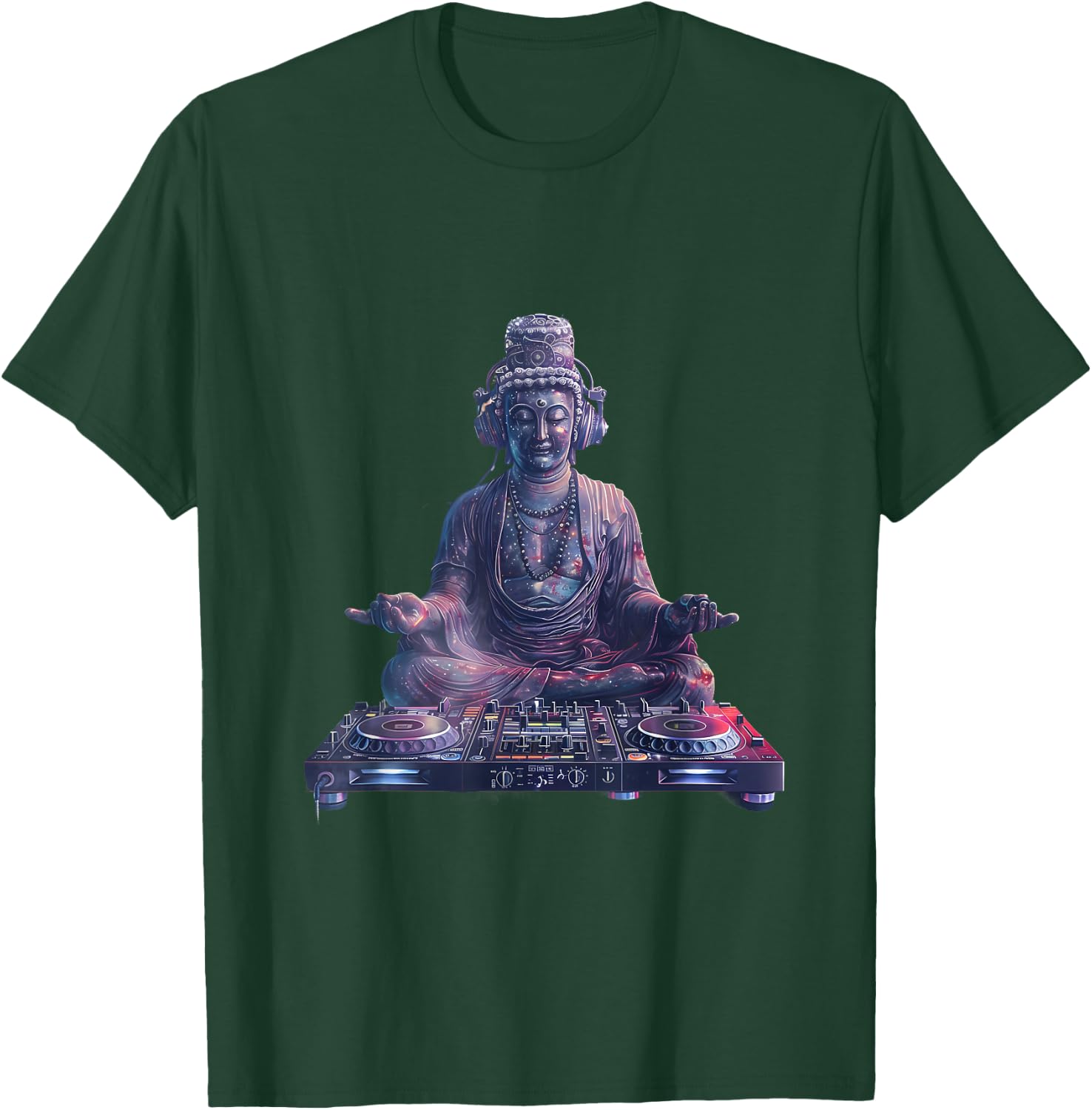 Buddha DJ Meditation Dance Club House Turntable DJ Buddha T-Shirt - T-Shirt | Forest