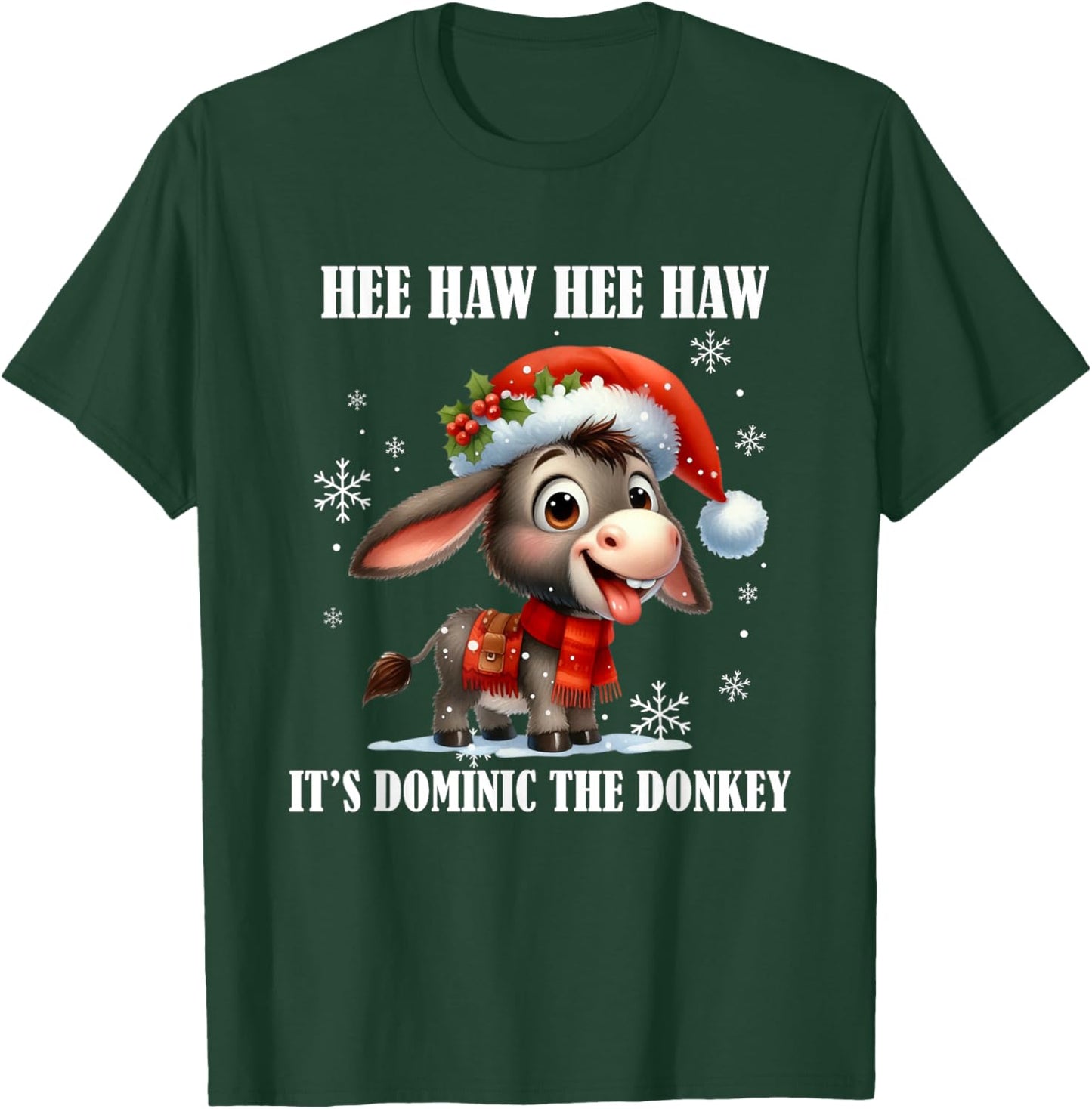 Fun Ugly Christmas Traditions Celebration Funny Christmas Italian Christmas Donkey Dominic The Donkey T-Shirt - T-Shirt | Forest