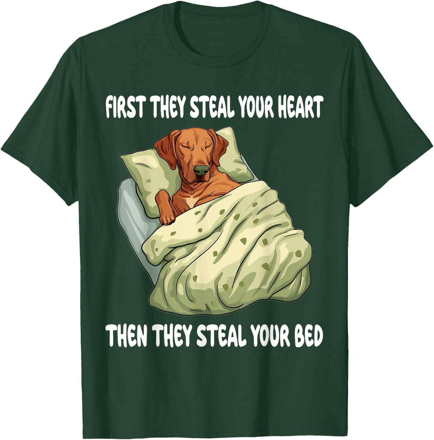 Rhodesian Ridgeback Sleeping Pajamas Nightgown T-Shirt - T-Shirt | Forest