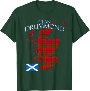 Drummond Scottish Clan Tartan Scotland T-Shirt - T-Shirt | Forest