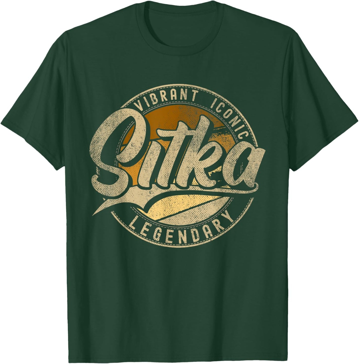Sitka AK | Alaska | Vintage Distressed T-Shirt - T-Shirt | Forest