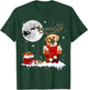 Puggle Dog Chimney Ugly Christmas Lights Xmas Pajamas Men Women Kids T-Shirt - T-Shirt | Forest