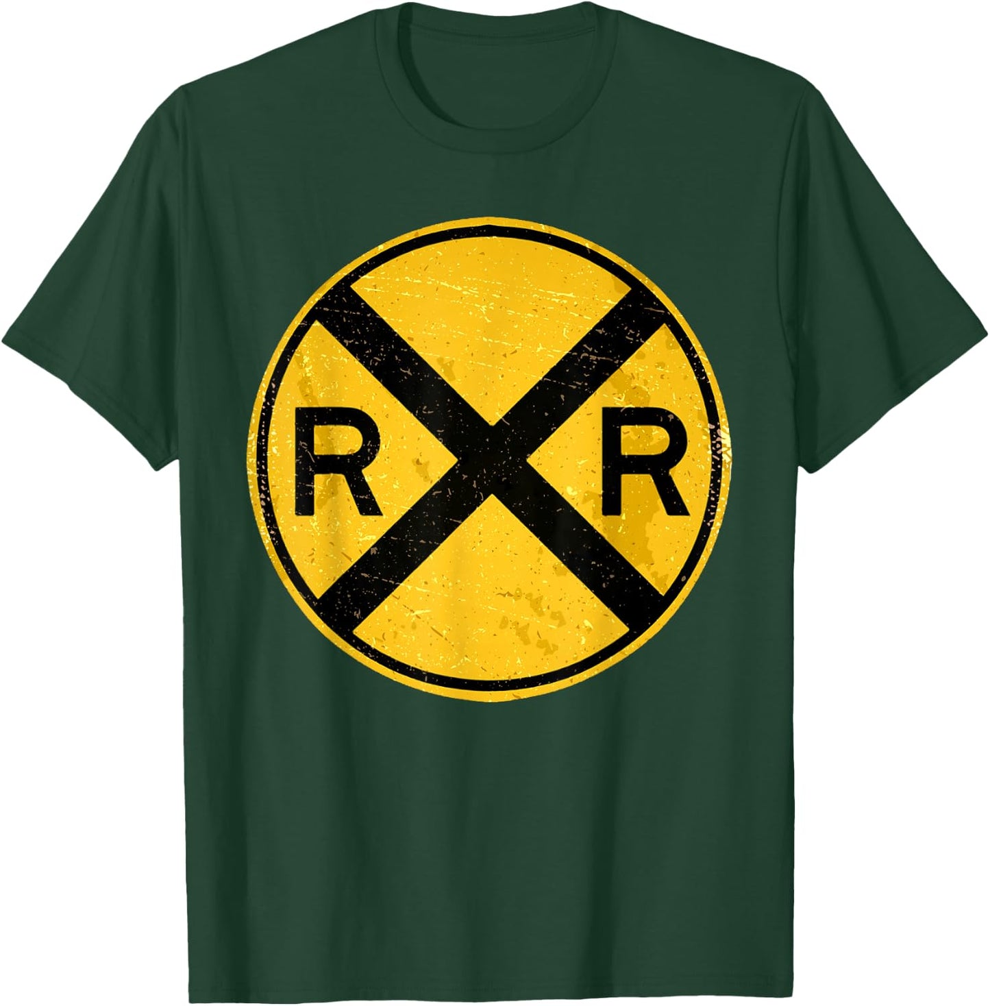 Cool Train Art Women Railroad Crossing Model Train T-Shirt - T-Shirt | Forest
