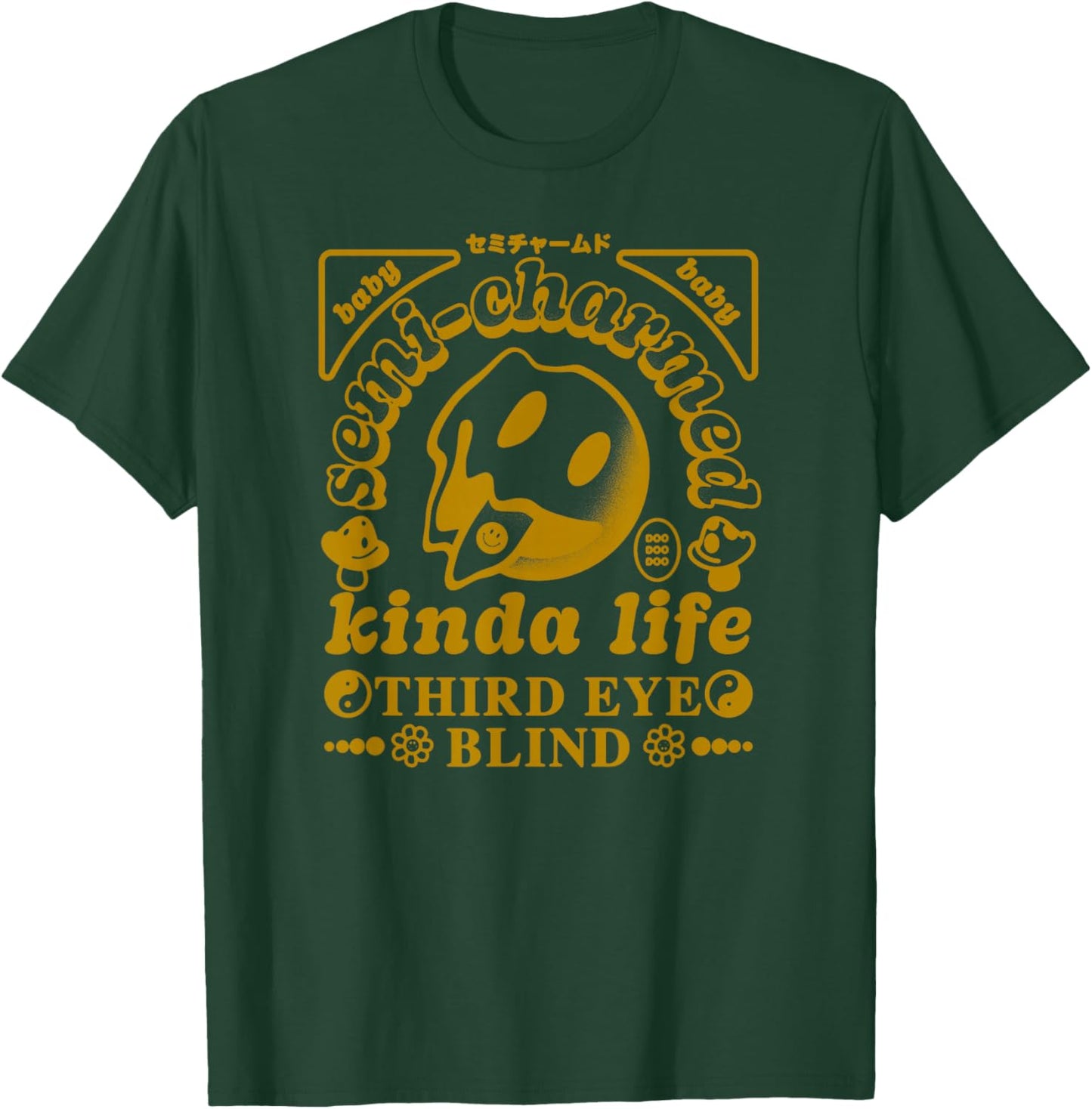Third Eye Blind Semi-Charmed Melted Smiley T-Shirt - T-Shirt | Forest