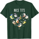 Retro Funny Nice Tits Birds Birdwatcher Bird Watching Humor T-Shirt - T-Shirt | Forest