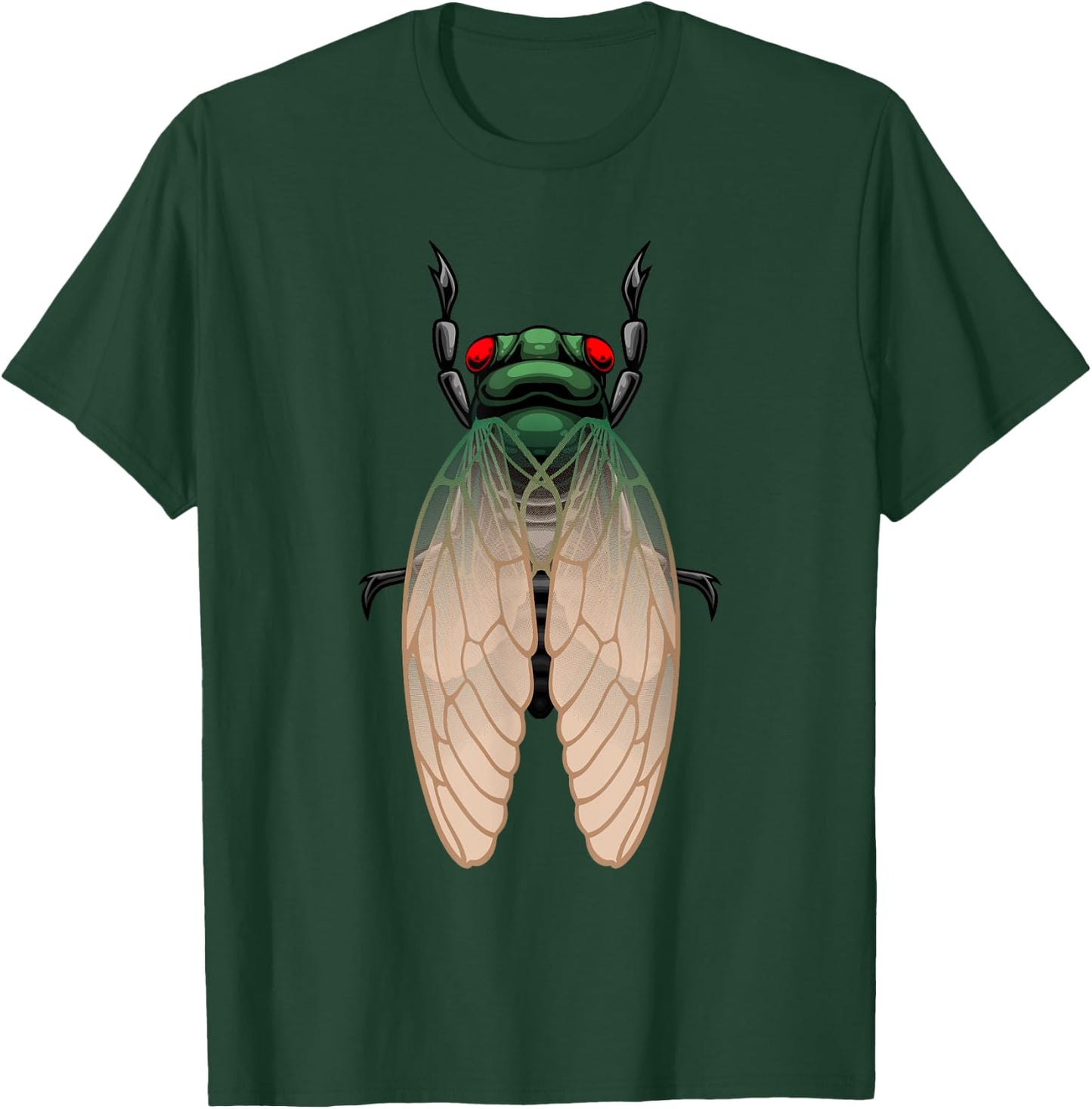 Cicada Art Women Kids Insect Entomologist Cicada T-Shirt - T-Shirt | Forest