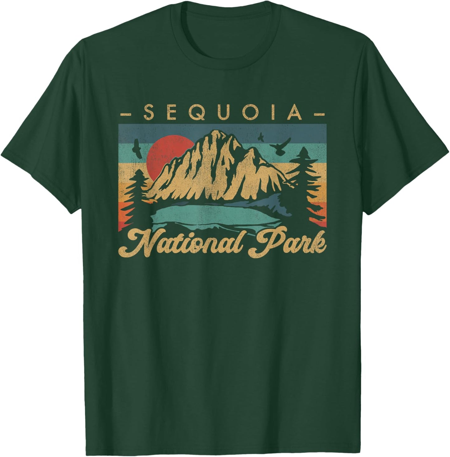 Retro Vintage Graphic Sequoia National Park T-Shirt - T-Shirt | Forest