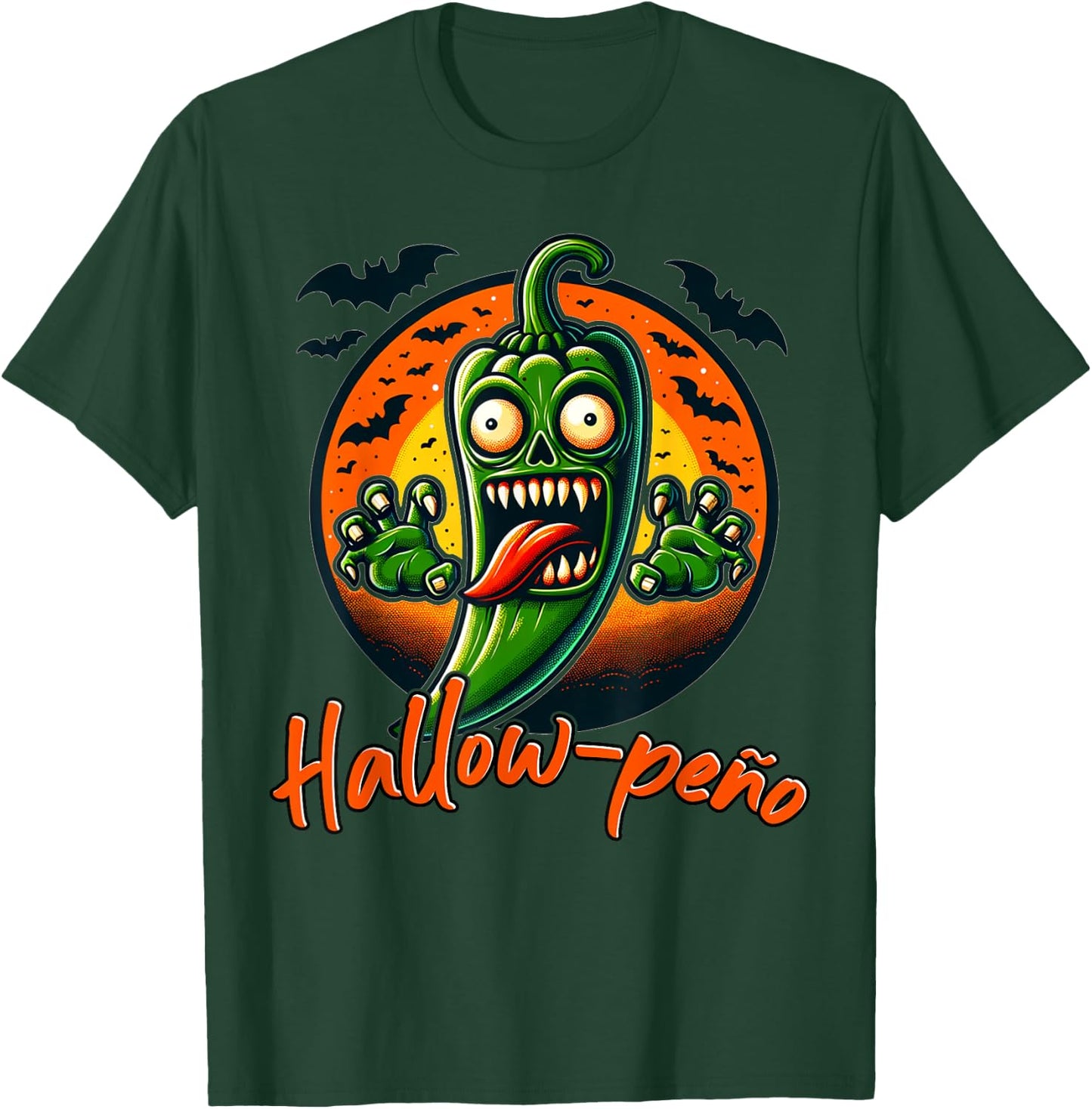 Jalapeno Ghost "Hallow-peno" Halloween Costume T-Shirt - T-Shirt | Forest