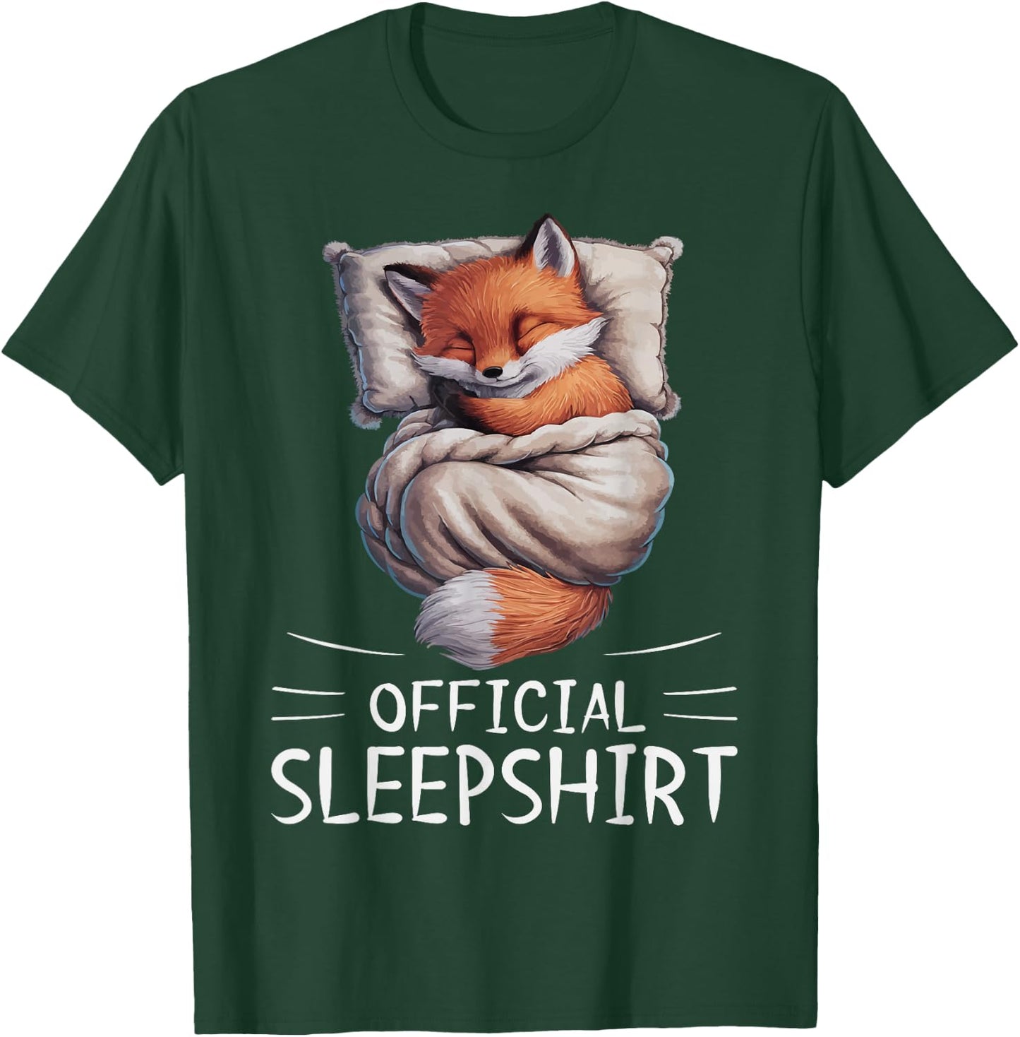 Fox Animal Official Sleepshirt Pajamas Nightgown T-Shirt - T-Shirt | Forest