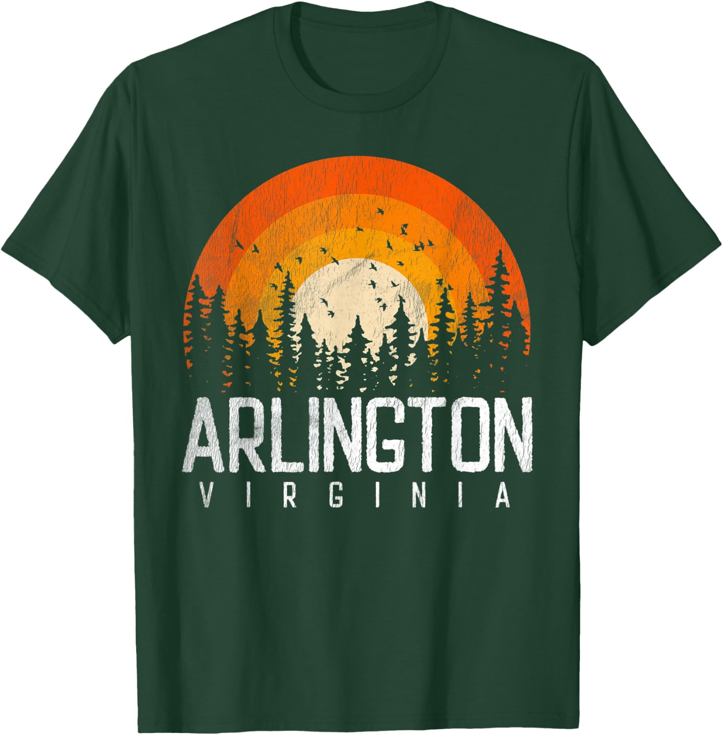 Arlington Virginia VA Shirt Vintage 70s 80s 90s Retro Gift T-Shirt - T-Shirt | Forest