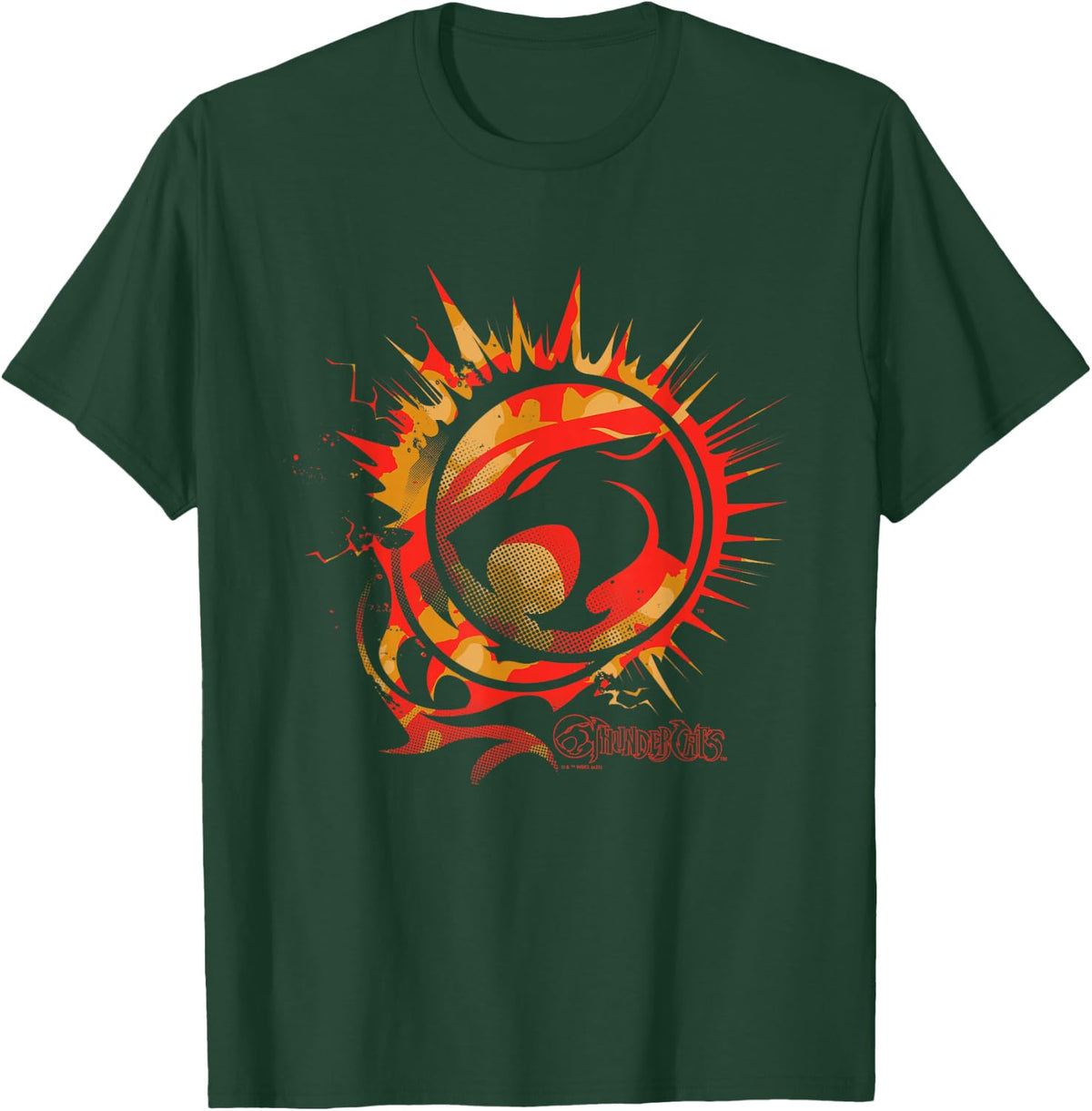 ThunderCats Logo on Fire T-Shirt - T-Shirt | Forest