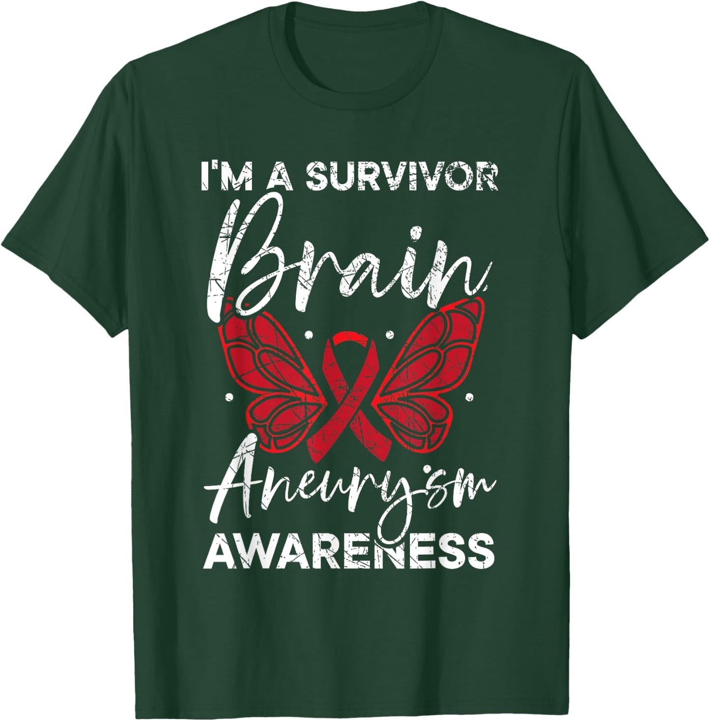 Brain Aneurysm Survivor Medical Condition Aneurysm Awareness T-Shirt - T-Shirt | Forest