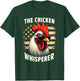 Farmer US Flag Chicken Whisperer Rooster T-Shirt - T-Shirt | Forest