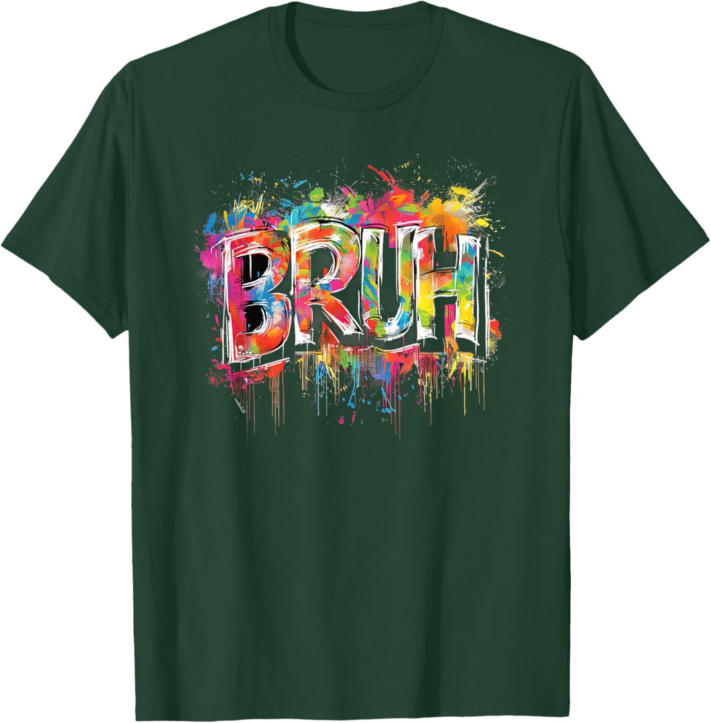Boys Bruh Meme Funny Saying Teens Graffiti Aesthetic Kids T-Shirt - T-Shirt | Forest