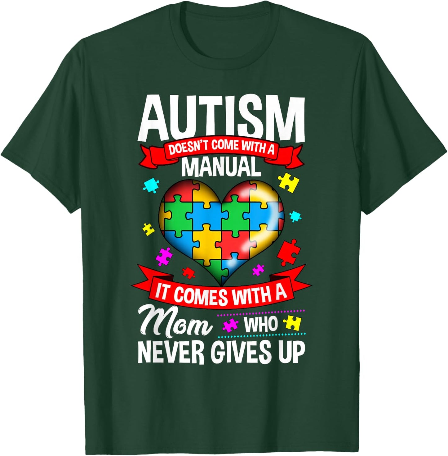 Autism Mom Shirt Women Autism Awareness Shirts Mom Cute T-Shirt - T-Shirt | Forest