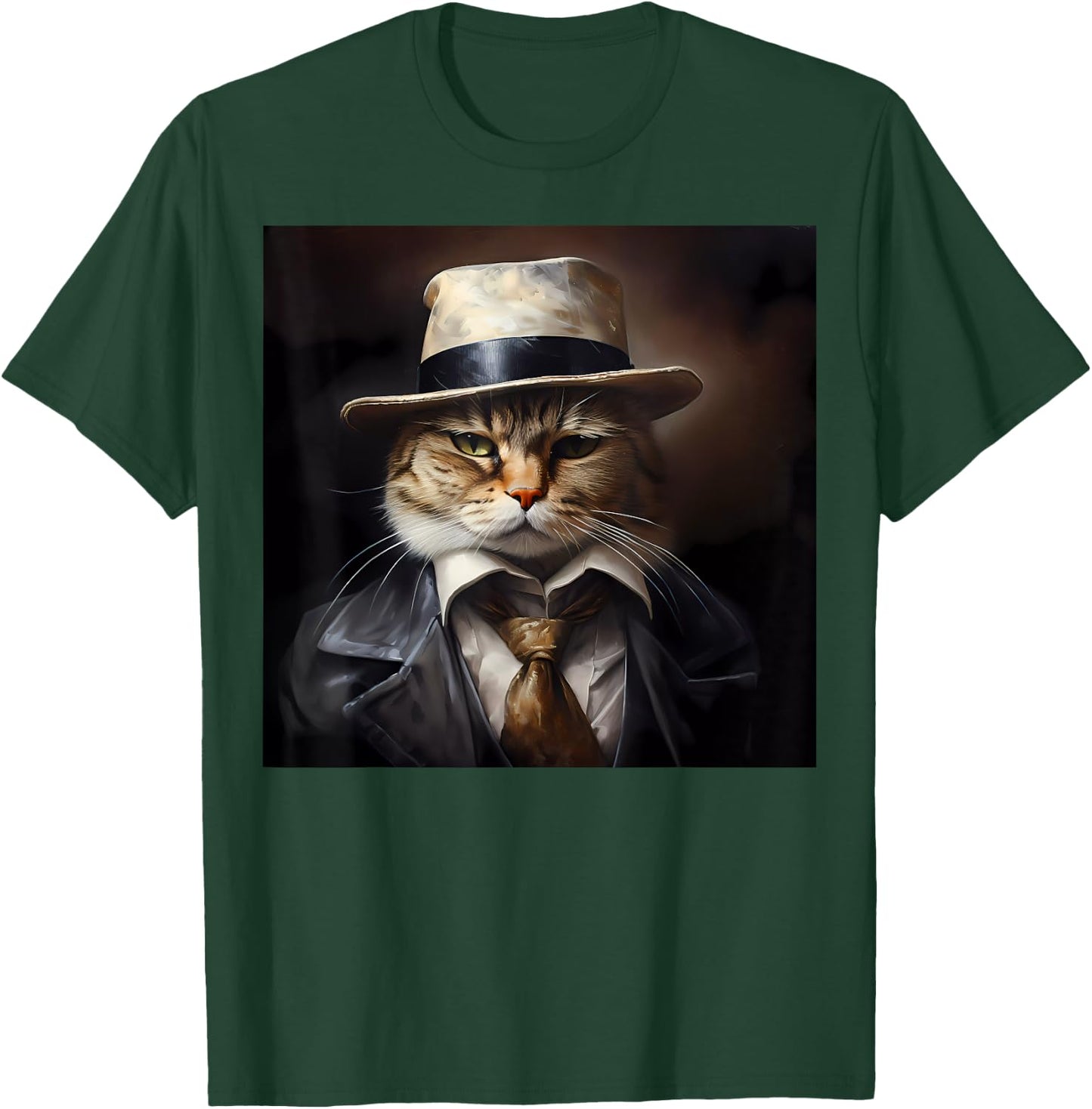 Funny Cat Gangster Mafia Meme for Kitten Parents Adults Kids T-Shirt - T-Shirt | Forest