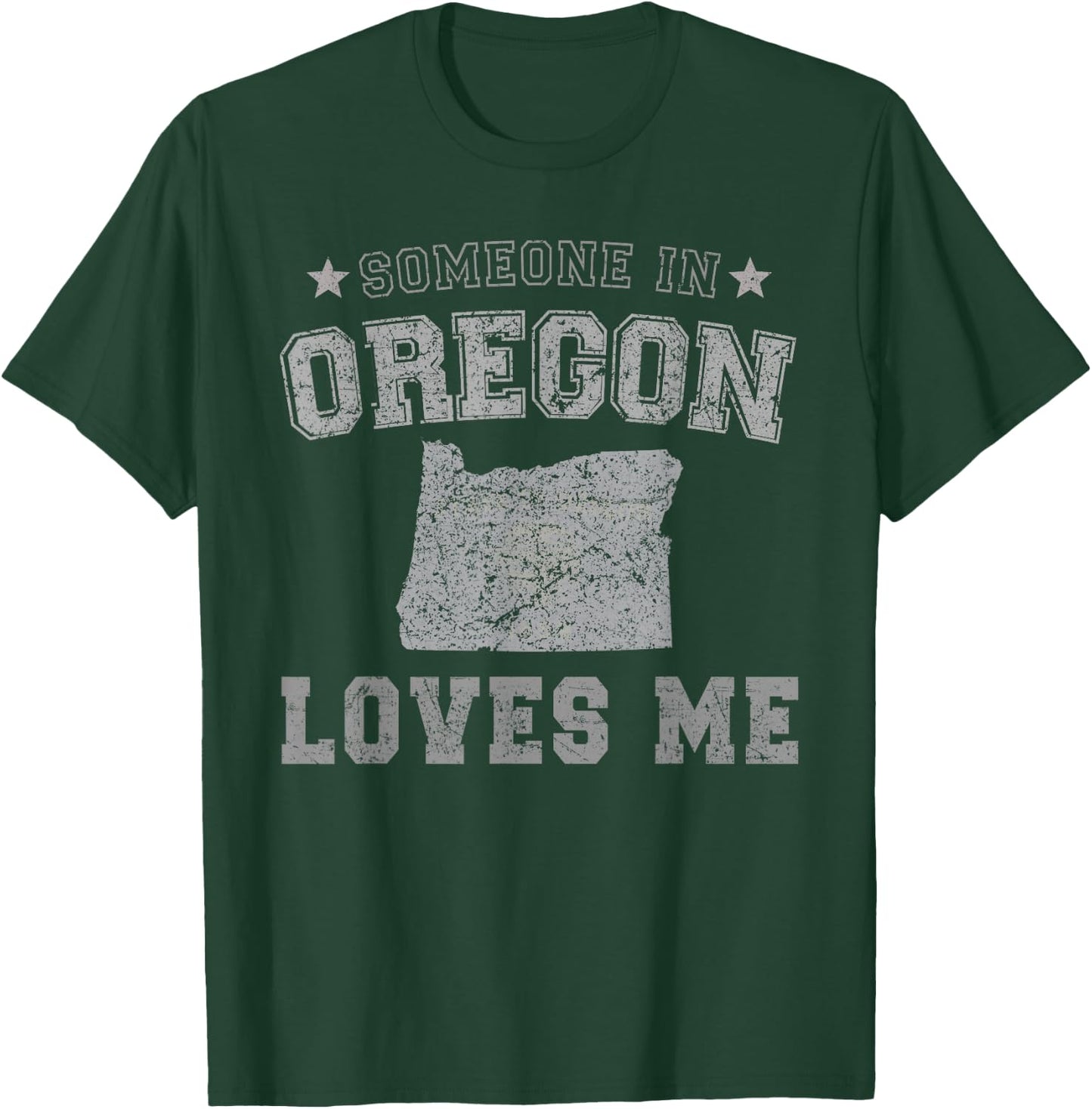 Someone In Oregon Loves Me Heart Vintage State T-Shirt - T-Shirt | Forest