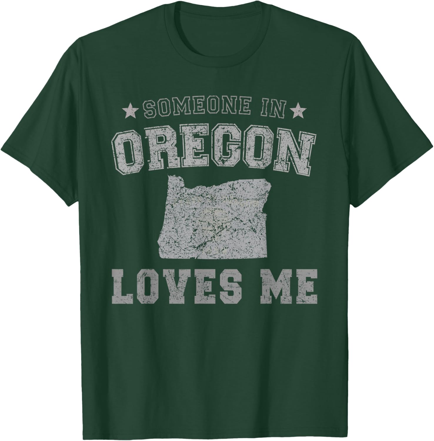 Someone In Oregon Loves Me Heart Vintage State T-Shirt - T-Shirt | Forest