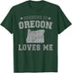 Someone In Oregon Loves Me Heart Vintage State T-Shirt - T-Shirt | Forest