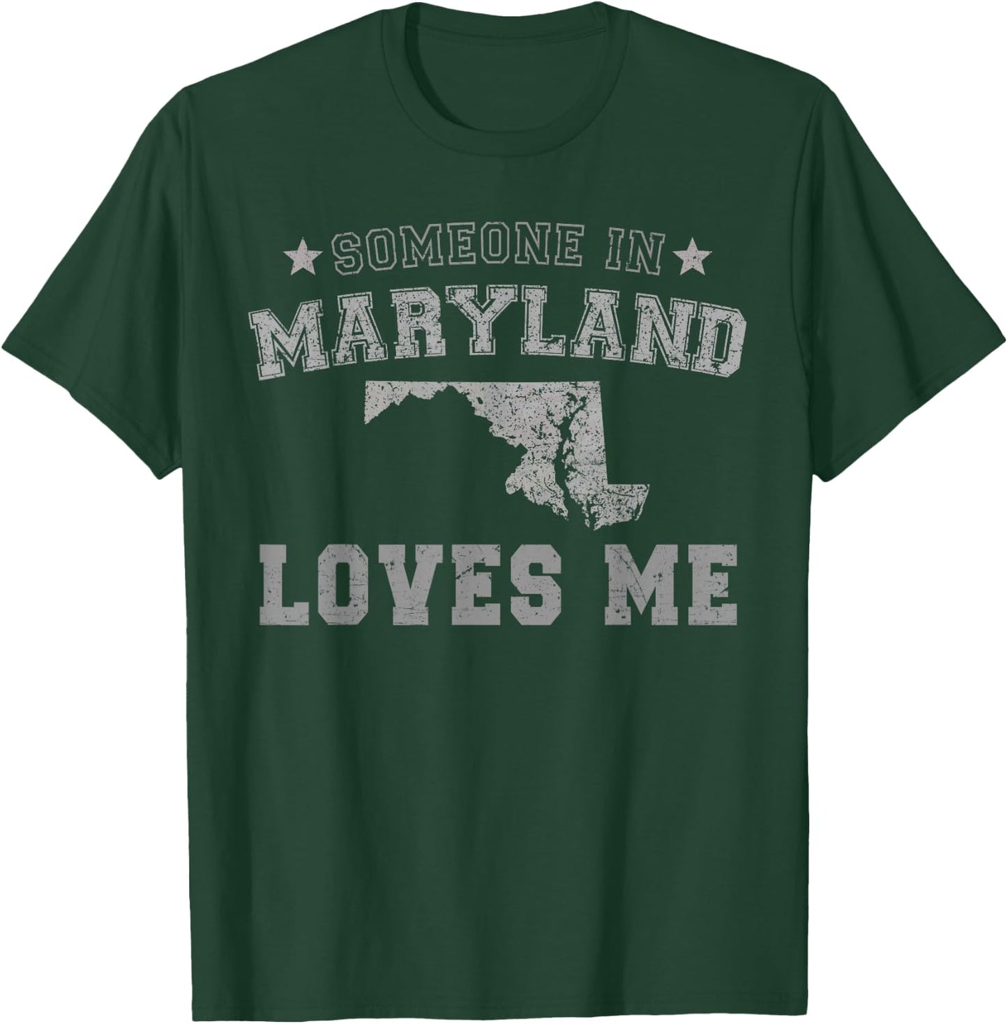 Someone In Maryland Loves Me Heart Vintage State T-Shirt - T-Shirt | Forest