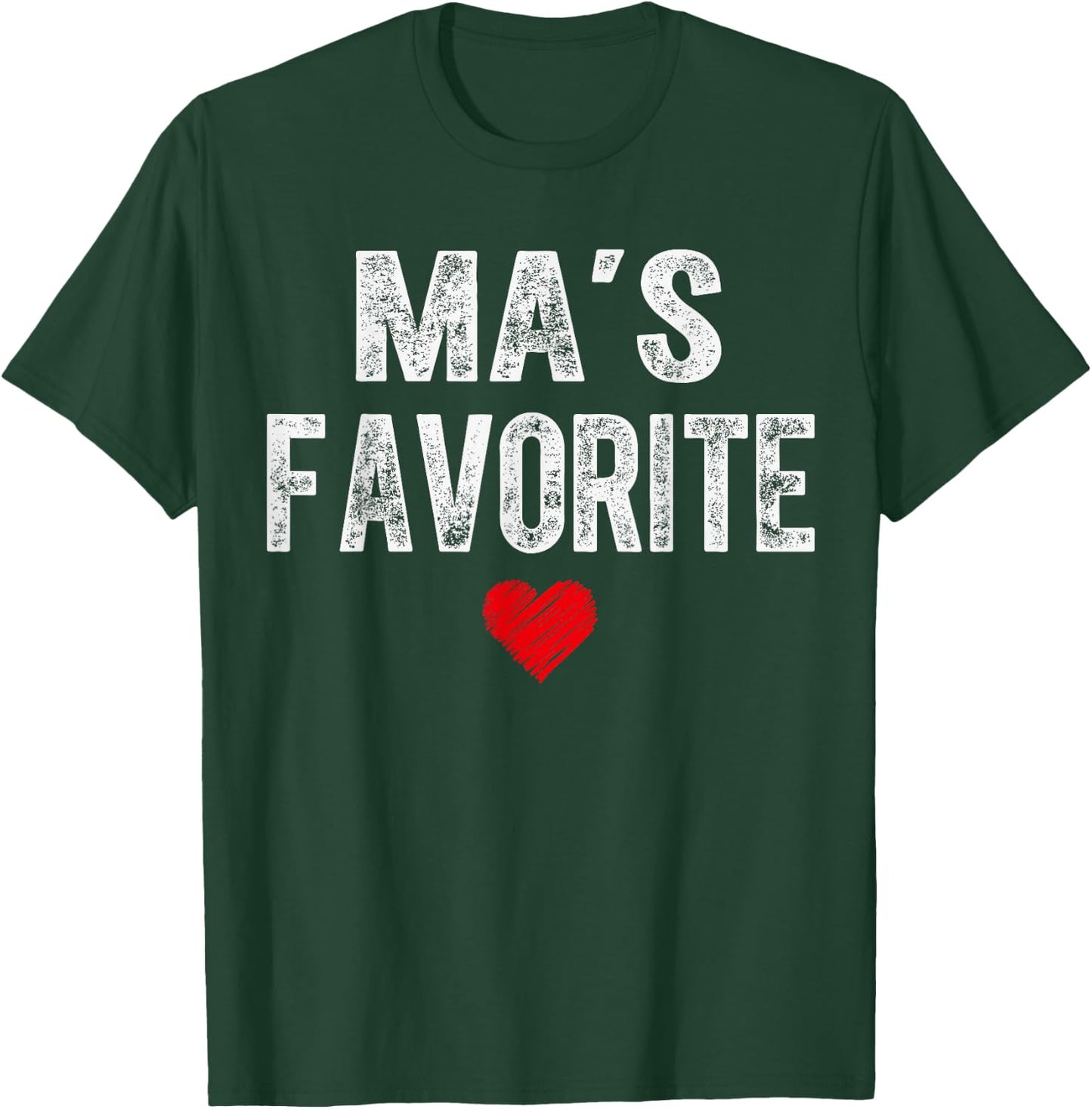 MA’S Favorite Heart Graphic for Mothers Day Grandchild T-Shirt - T-Shirt | Forest