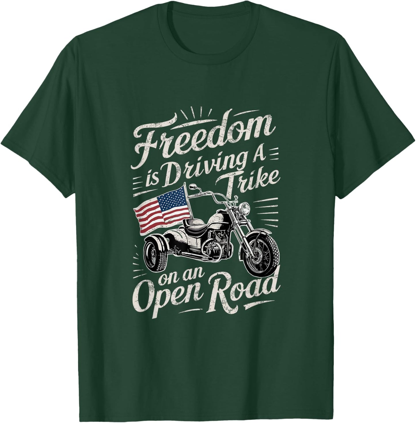 Triker Motorcycle Trike Biker Quote Three Wheeler Trikes T-Shirt - T-Shirt | Forest