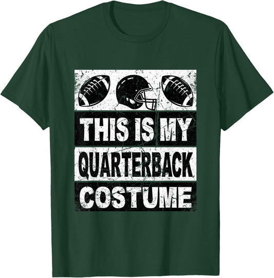 Retro This Is My Quarterback Costume Shirt Football T-Shirt - T-Shirt | Forest