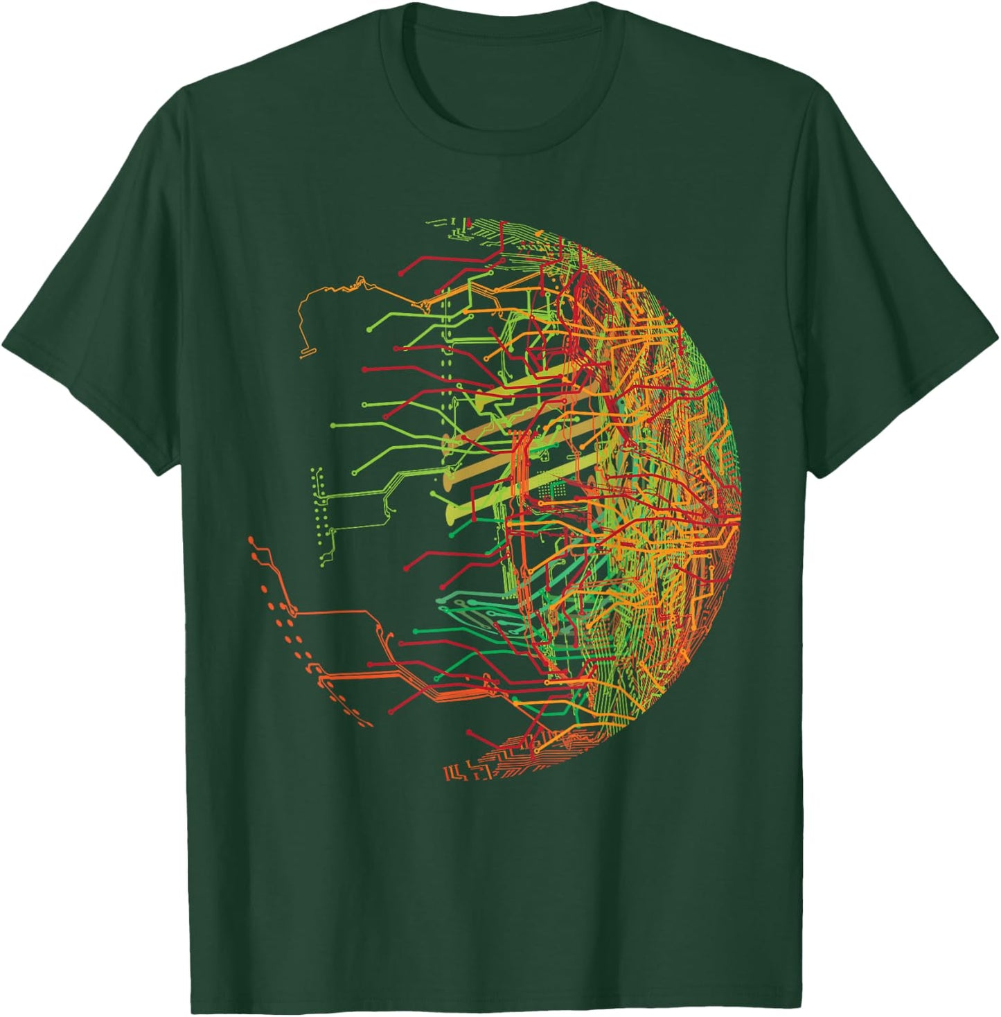 Binary World Gift - Motherboard CPU Chip Circuit Board T-Shirt - T-Shirt | Forest