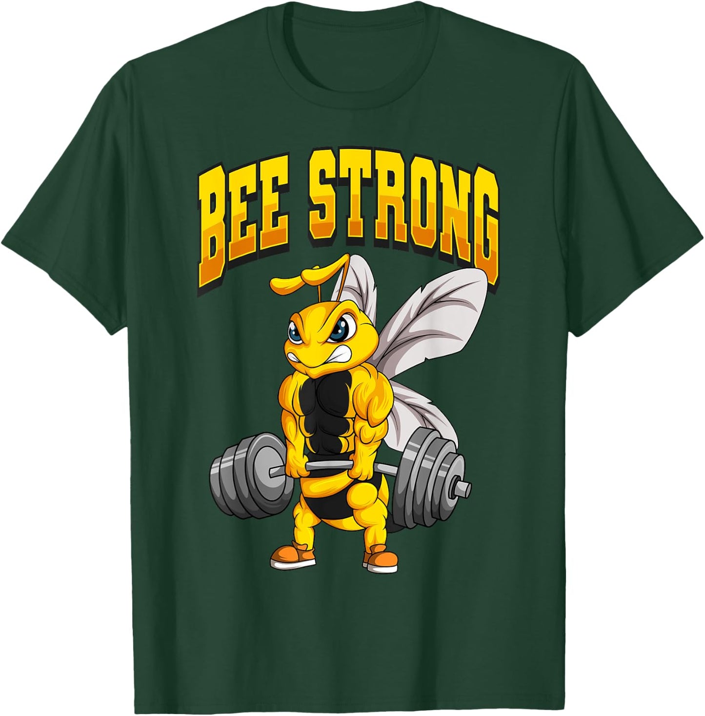 Bee Strong Gym Fitness Bodybuilding T-Shirt - T-Shirt | Forest