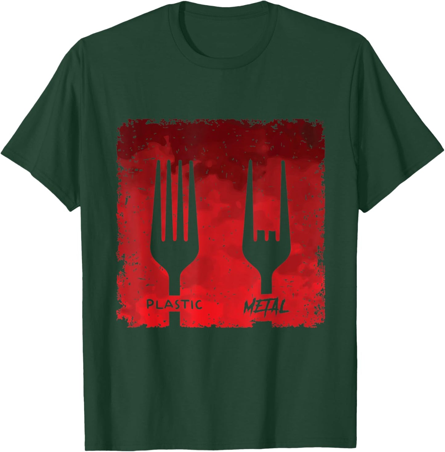 Plastic Fork Metal Music T-Shirt - T-Shirt | Forest