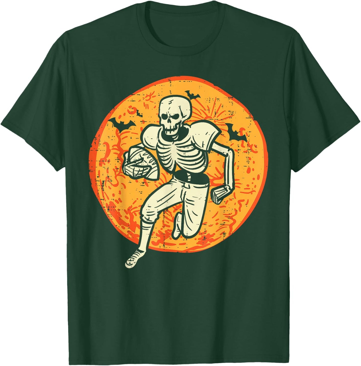 Halloween Skeleton American Football Costume Men Boys Kids T-Shirt - T-Shirt | Forest