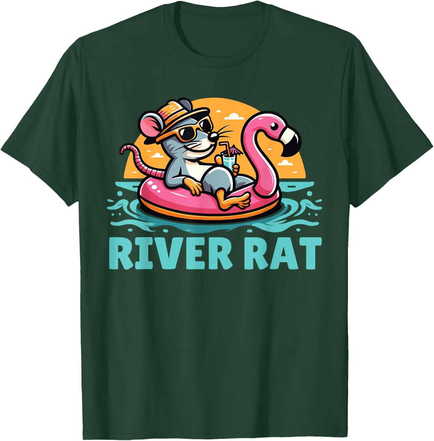 River Rat, River Floating, River Adventures, River Rat T-Shirt - T-Shirt | Forest