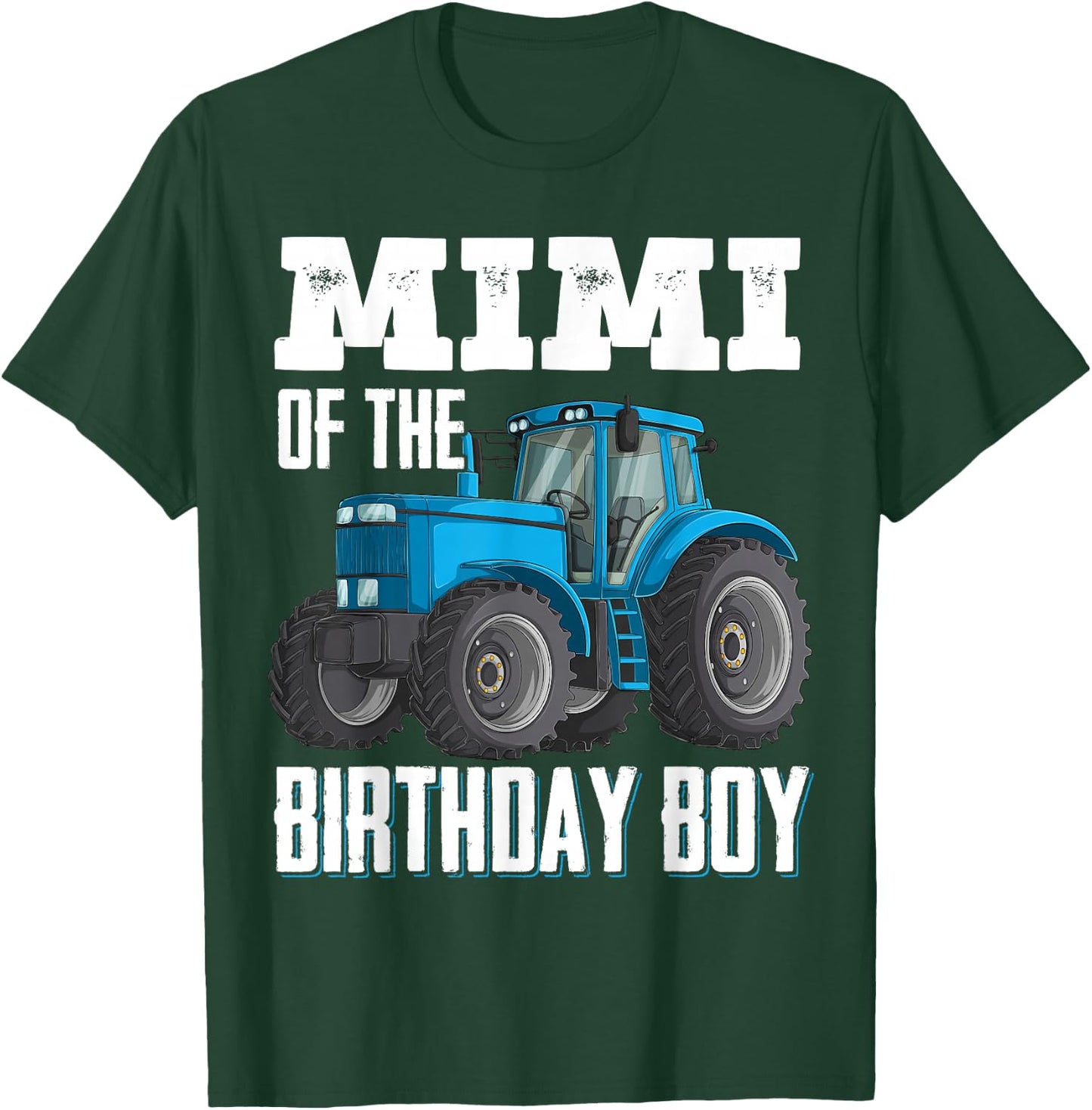 Mimi Of The Birthday Boy Family Tractors Farm Trucks Bday T-Shirt - T-Shirt | Forest