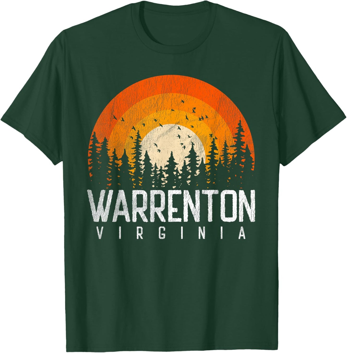 Warrenton Virginia VA Shirt Vintage 70s 80s 90s Retro Gift T-Shirt - T-Shirt | Forest