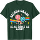 Second Grade Sweet as Candy Groovy Back-to-School Lollipops T-Shirt - T-Shirt | Forest