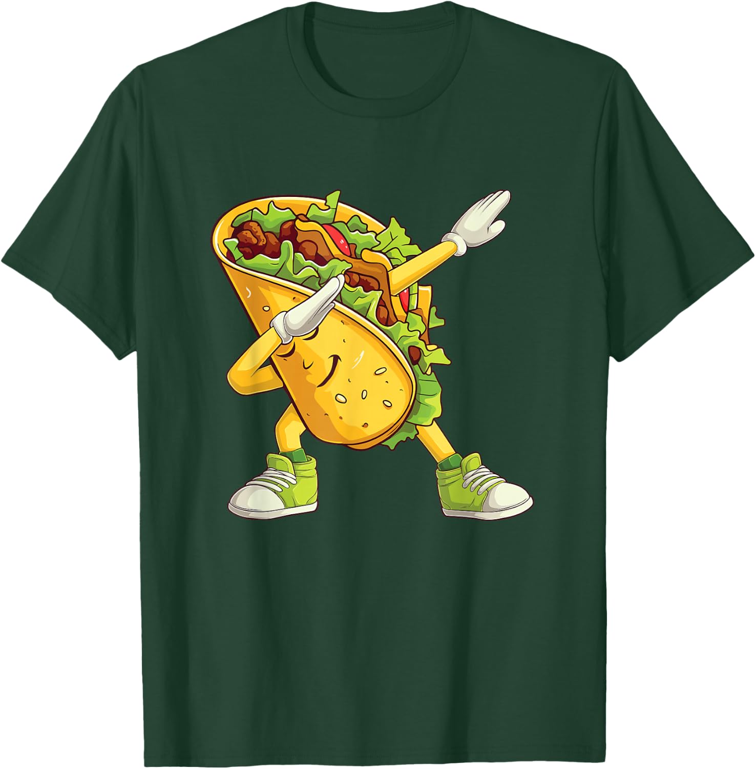 Dabbing Taco - Mexican Food Taco Tuesday T-Shirt - T-Shirt | Forest