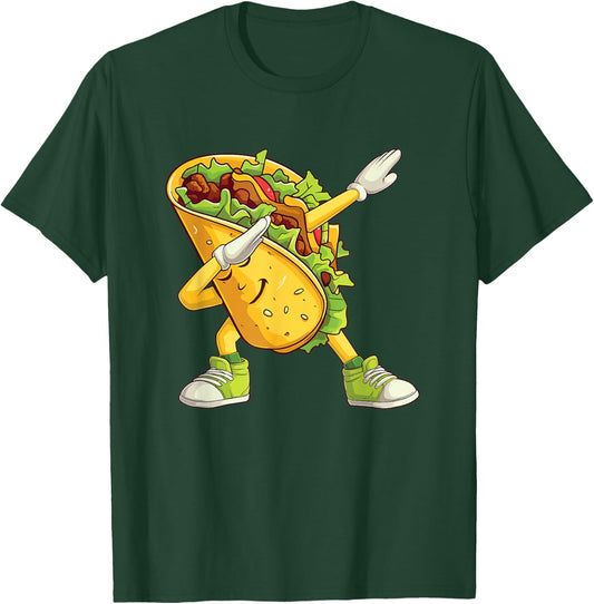 Dabbing Taco - Mexican Food Taco Tuesday T-Shirt - T-Shirt | Forest