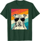 Retro Vintage Pit Bull with Sunglasses Pittie Dog Lovers T-Shirt - T-Shirt | Forest