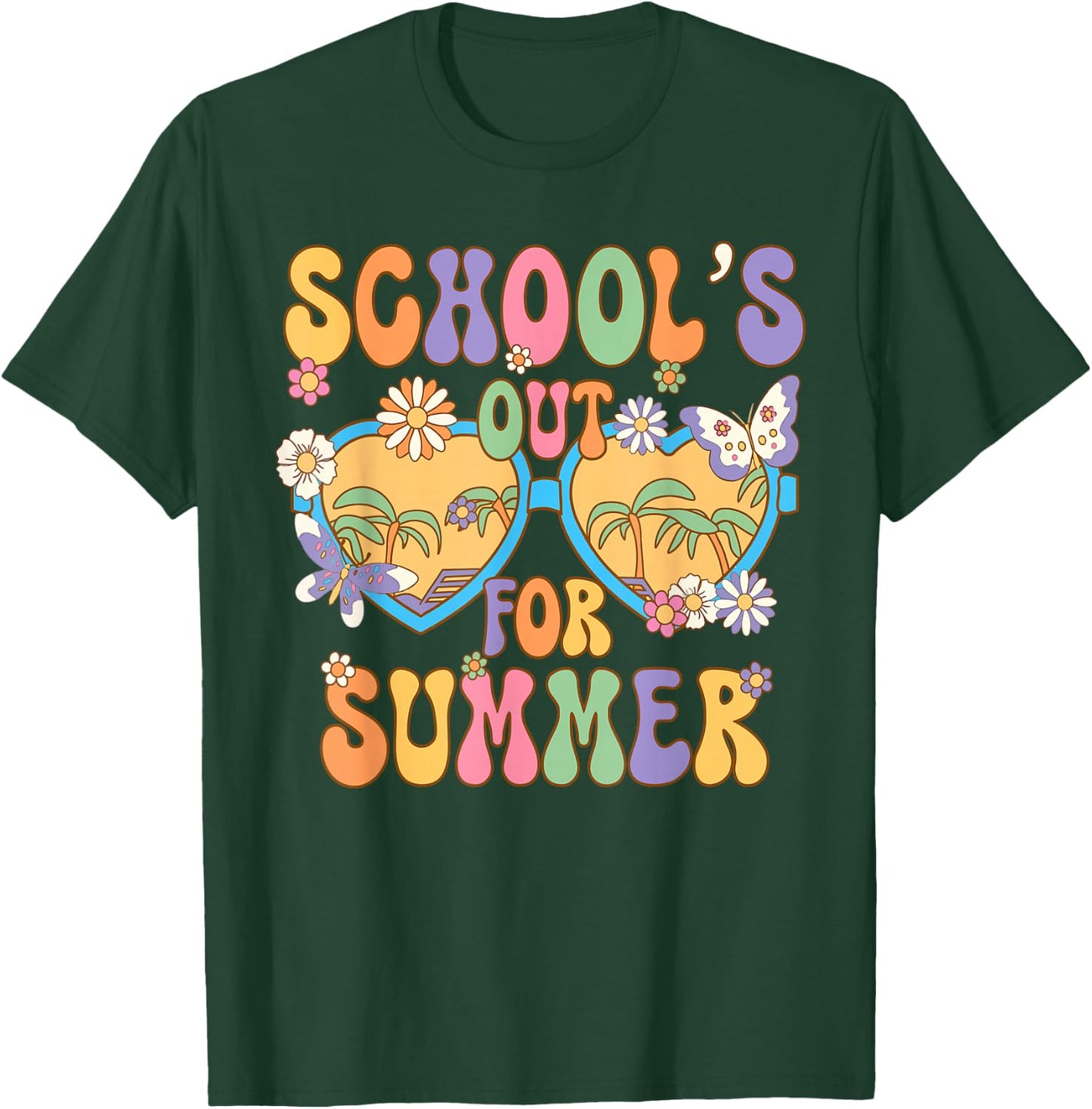 Schools Out For Summer Hawaii Beach Last Day Of School Retro Men Women Kids T-Shirt - T-Shirt | Forest