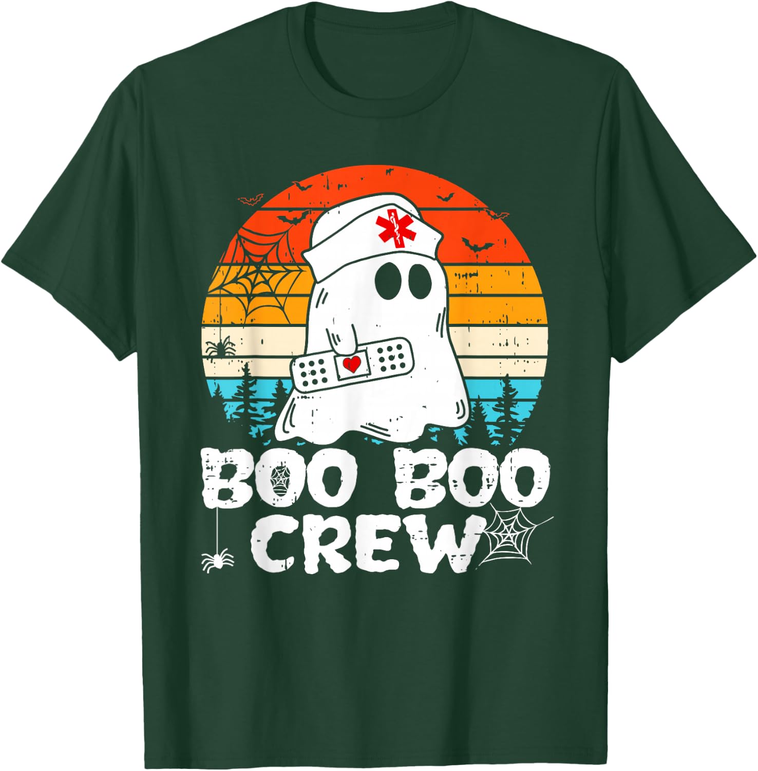 Boo Boo Crew Nurse Shirt Funny Ghost Women Halloween Nurse T-Shirt - T-Shirt | Forest