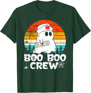 Boo Boo Crew Nurse Shirt Funny Ghost Women Halloween Nurse T-Shirt - T-Shirt | Forest