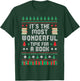 Book Lover Christmas Reader Ugly Sweater Xmas New Year T-Shirt - T-Shirt | Forest
