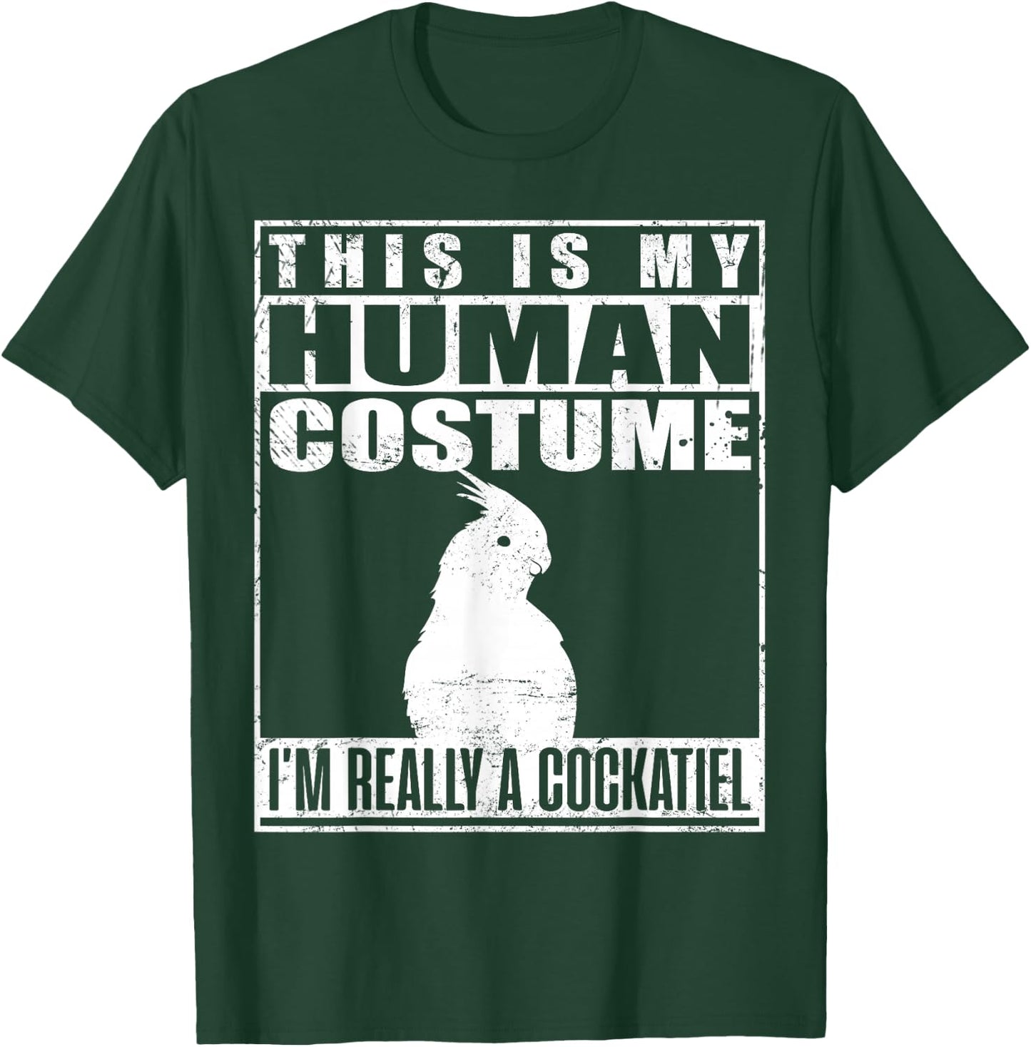 This Is My Human Costume I'm A Cockatiel Halloween Parrot T-Shirt - T-Shirt | Forest