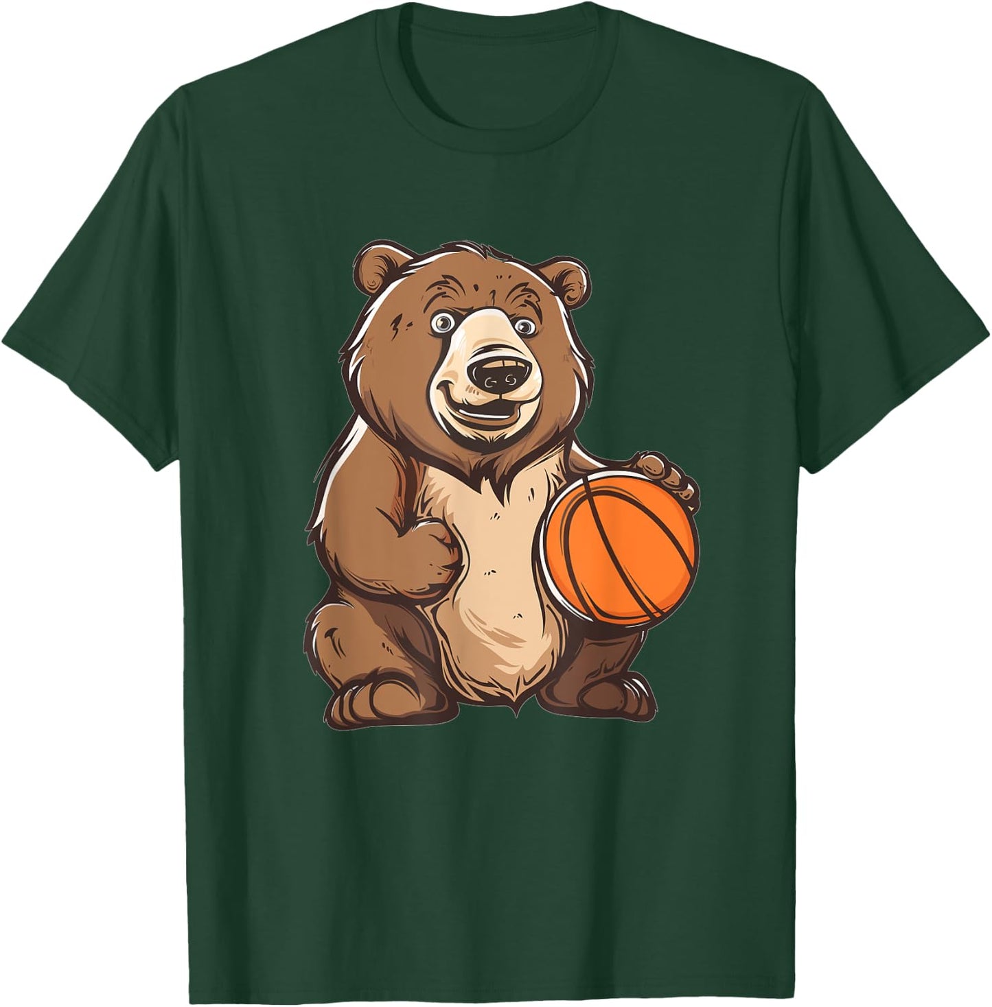 Cute Basketball Grizzly Bear T-Shirt - T-Shirt | Forest