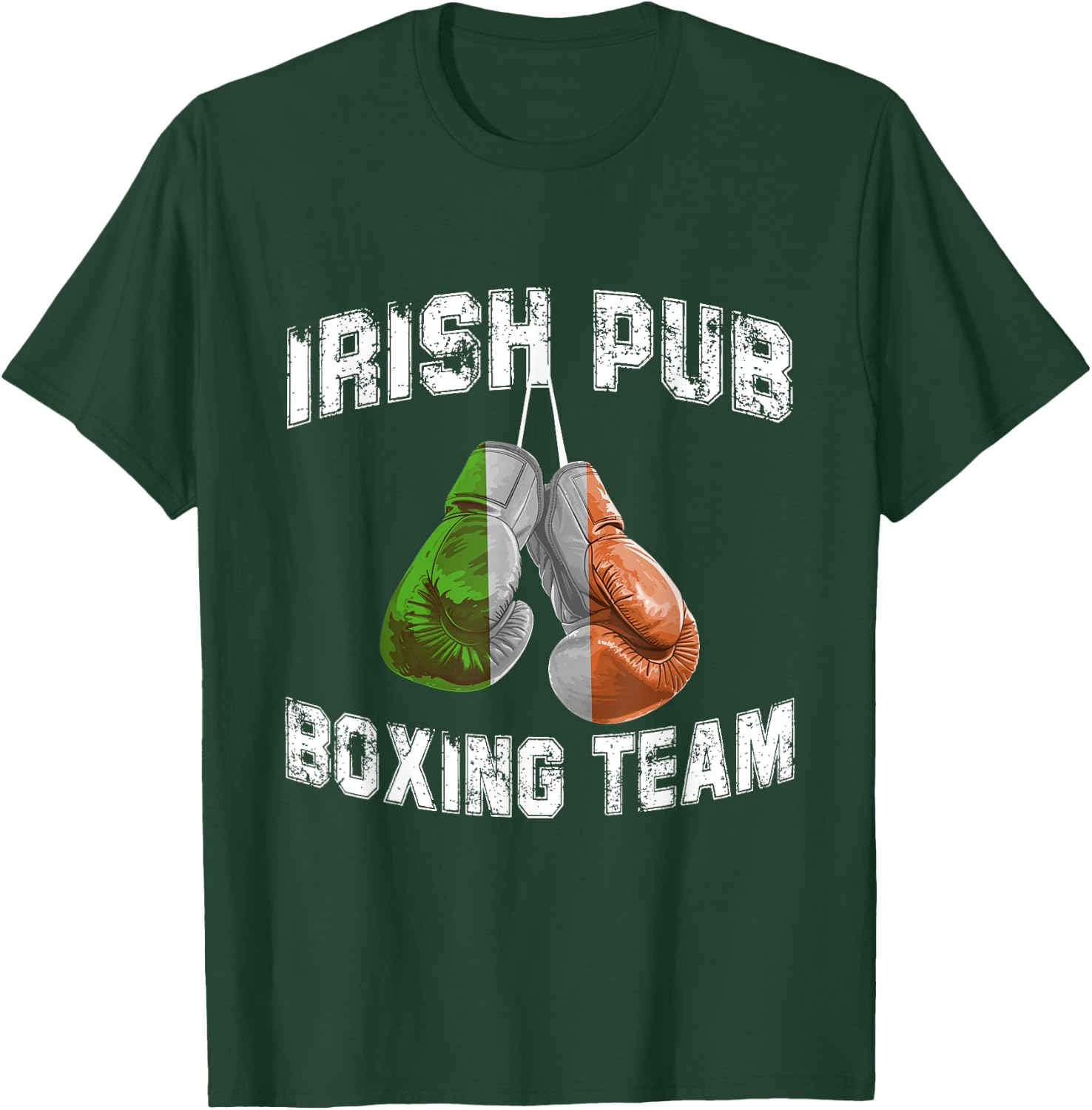 Irish Boxing Funny Ireland Flag - Irish Pub T-Shirt - T-Shirt | Forest