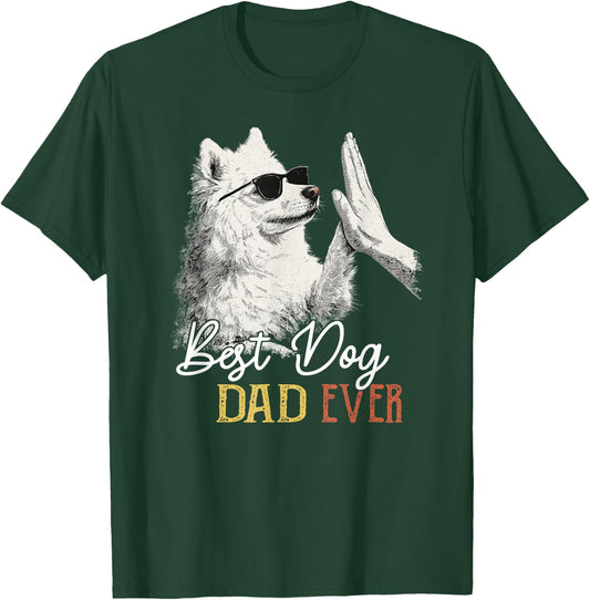 Best American Eskimo Dad Ever Men Dog Lover Fathers Day T-Shirt - T-Shirt | Forest